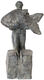 Skulptur "Hoffnungsträger" (2022), Version Bronze grau von Christoph Fischer