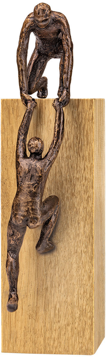 Skulptur "Gemeinschaft", Bronze auf Holz