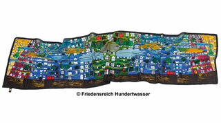 (777) Schal "Song of the Whales" von Friedensreich Hundertwasser