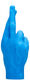Kerze "Crossed Fingers", Version in Blau