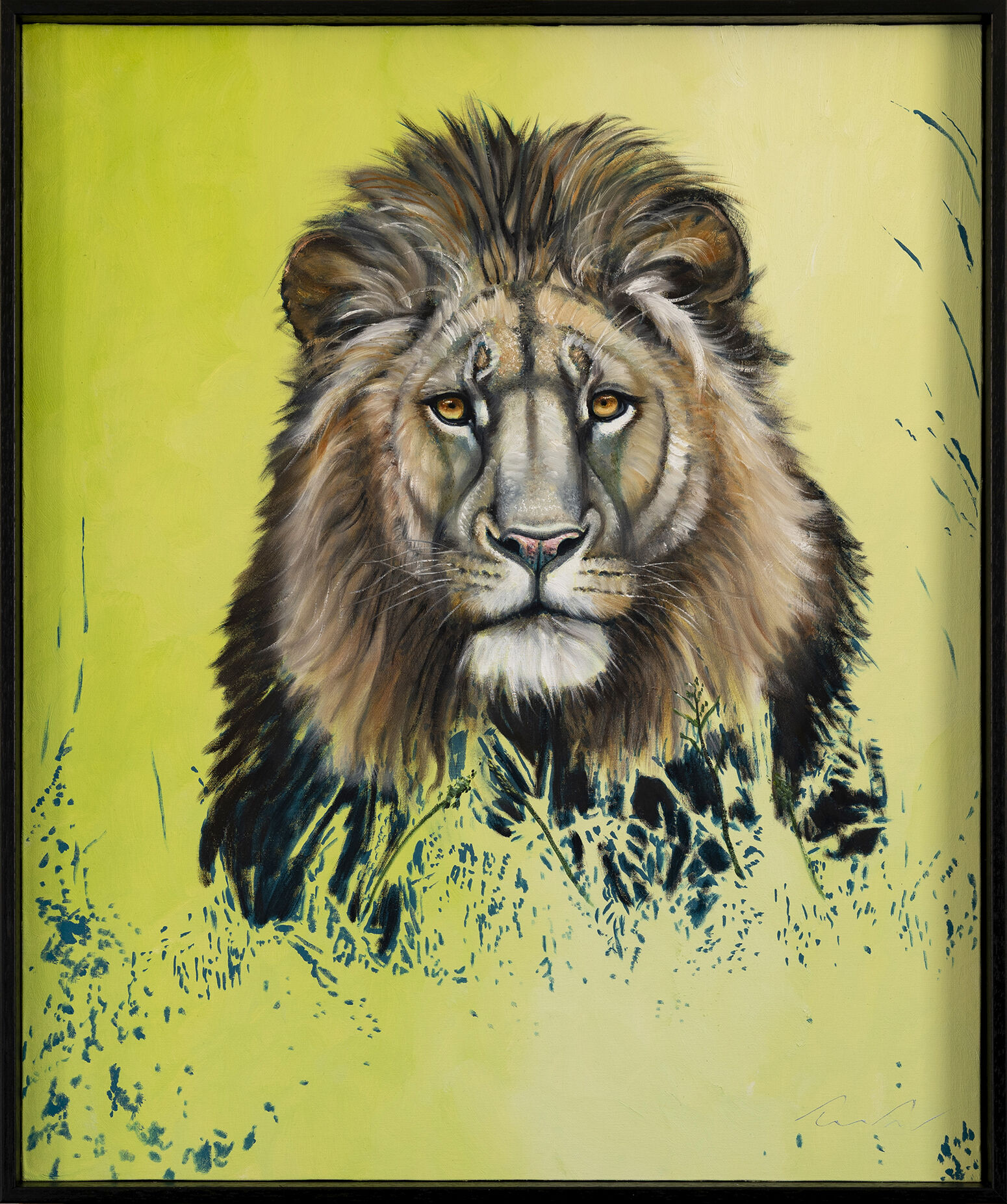 Schilderij „Series Bright Spot I Lion“ (2026) (Uniek exemplaar) van Lezzueck Coosemans
