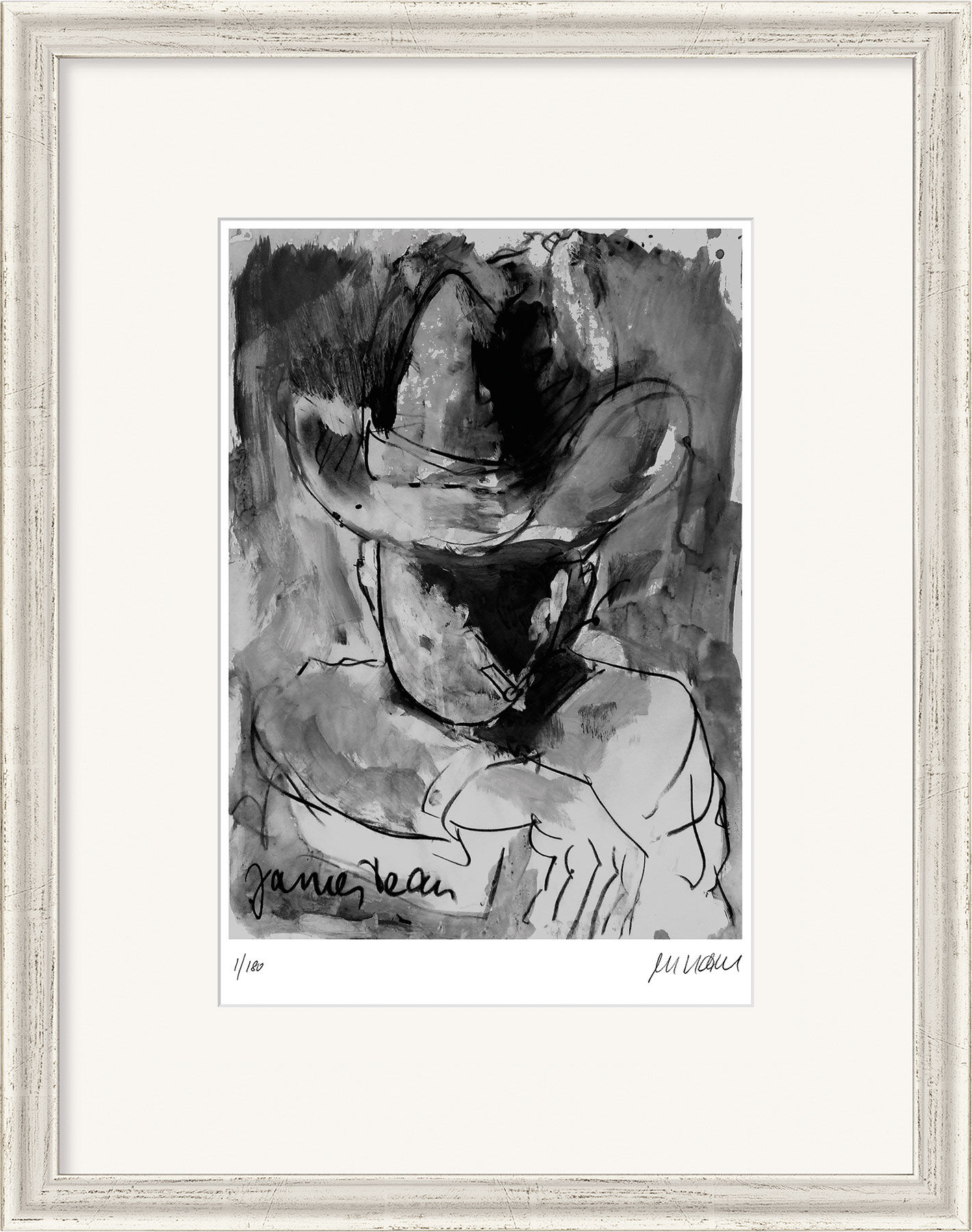 Bild "James Dean" (2017), gerahmt von Armin Mueller-Stahl