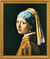 Bild "Das Mädchen mit dem Perlenohrring" (1665), gerahmt
