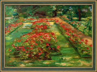 Picture "The Flower Terrace in the Wannsee Garden facing North" (1928), framed