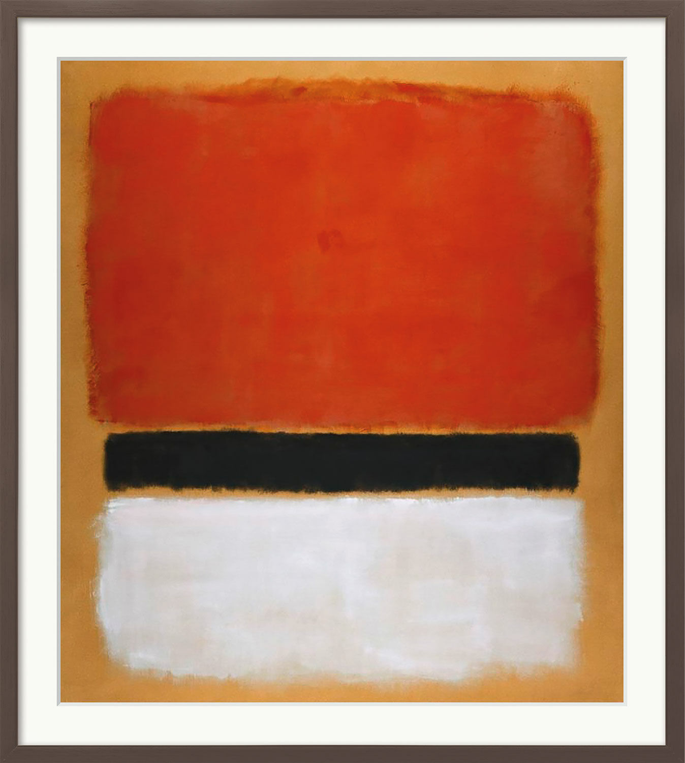 Picture "Untitled (Red, Black, White on Yellow)" (1955), framed by Mark Rothko