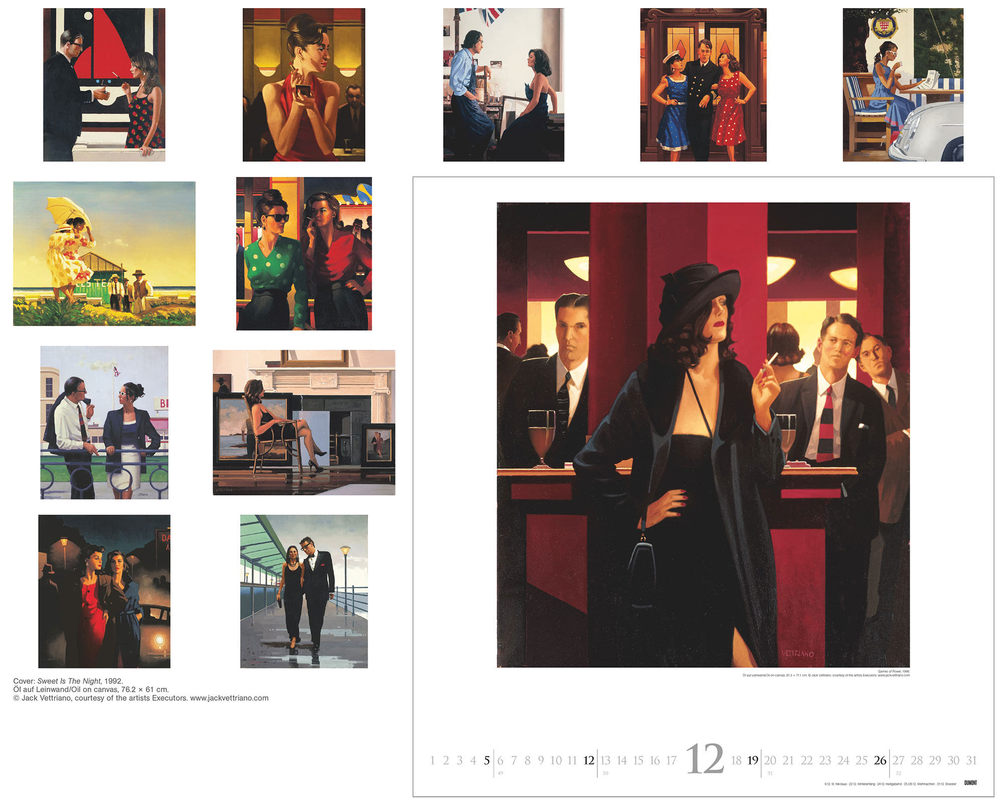 Künstlerkalender 2027 von Jack Vettriano