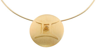 Zodiac necklace "Gemini" (21.05.-21.06.) with lucky stone tiger's eye by Petra Waszak
