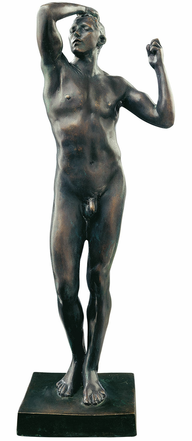 Skulptur "Das eherne Zeitalter" (1876), kleine Version in Bronze von Auguste Rodin