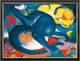 Cuadro "Dos gatos, azul y amarillo" (1912), enmarcado de Franz Marc