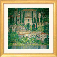 Bild "Kirche in Cassone am Gardasee" (1913), gerahmt