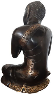 Sculpture "Resting Buddha", bronze antique finish
