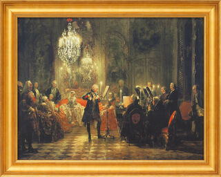 Picture "The Flute Concerto of Frederick the Great" (1852), framed