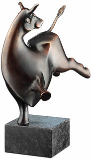 Sculpture "Le taureau dansant", bronze von Evert den Hartog