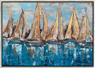 Obraz "Sailing 16" (2025) (Originál / Unikát), zarámováno