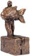 Skulptur "The Great Hope" (2022), brun bronzeversion af Christoph Fischer