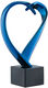 Sculpture "Sweetheart" (2022), cast version, metallic blue by Pierre-Paul Maillé