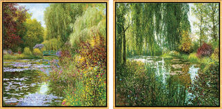 Set of 2 pictures "Giverny Juin" + "Giverny le Soir