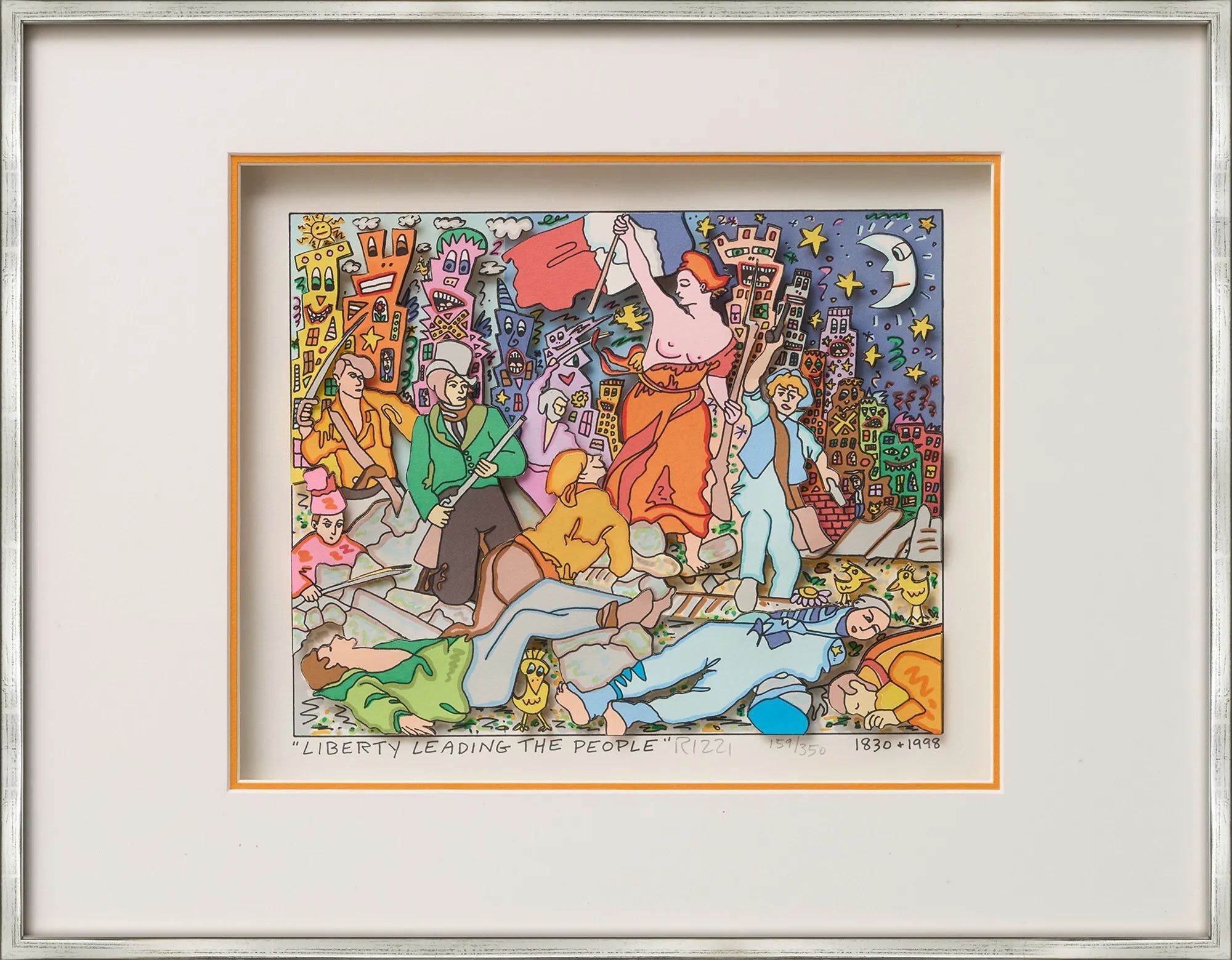 Obraz "Svoboda vede lid" (1998) od James Rizzi
