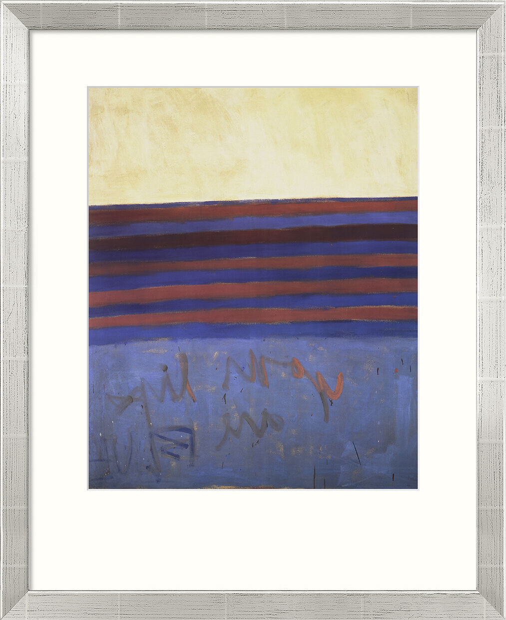 Picture "Your Lips are Blue" (1958), framed by Frank Stella