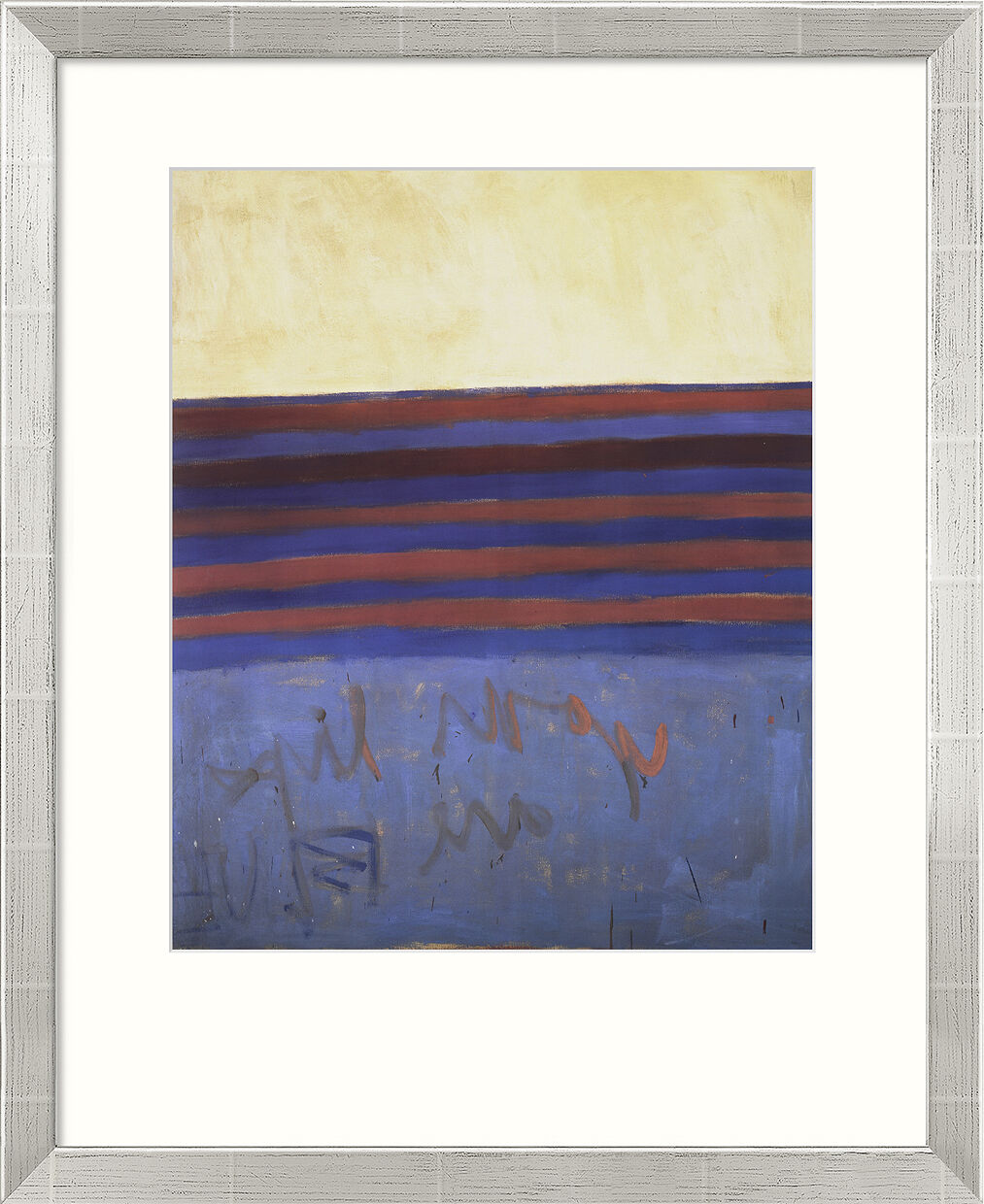 obraz "Tvé rty jsou modré" (1958), zarámováno od Frank Stella