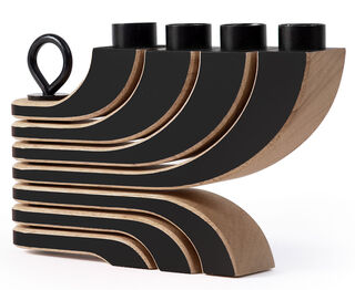 Candelabro de 4 brazos "Nordic Light" (flexible, sin velas), versión en negro de Design House Stockholm