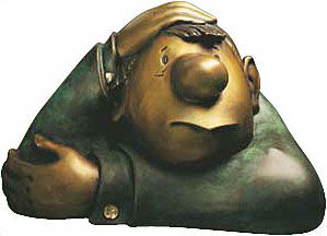 Skulptur "Der kleine Denker", Version in Bronze