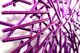 Väggobjekt "Maze Purple Chrome Round" (2024) (Unikt föremål) av Christine Liebich