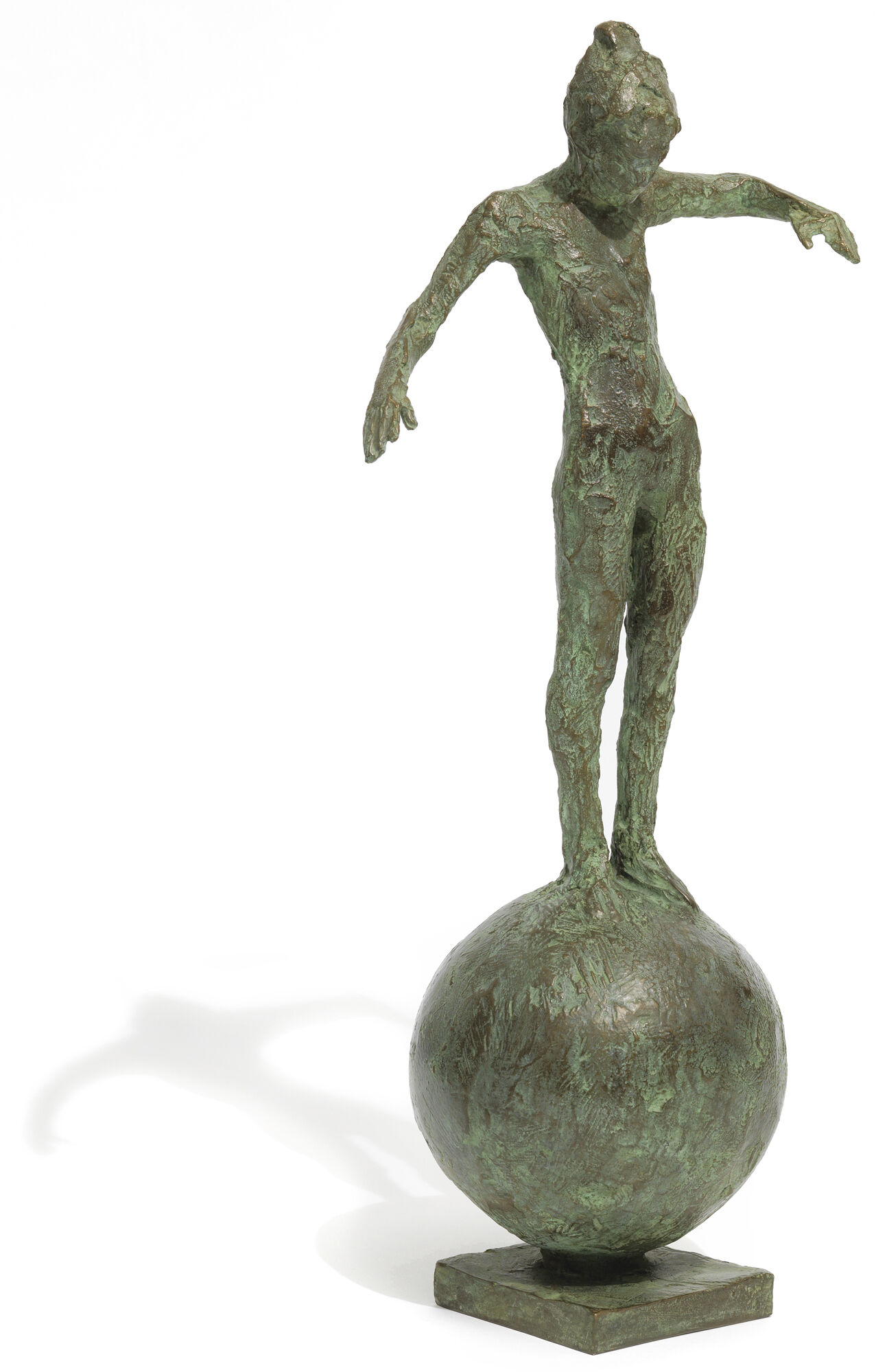 Skulptur "Lille balance" (2016), bronze von Thomas Jastram