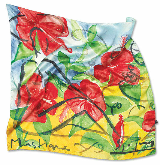 Silk scarf "Mustique" by Stefan Szczesny