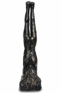 Sculpture "Headstand" (2019), bronze von Dagmar Vogt