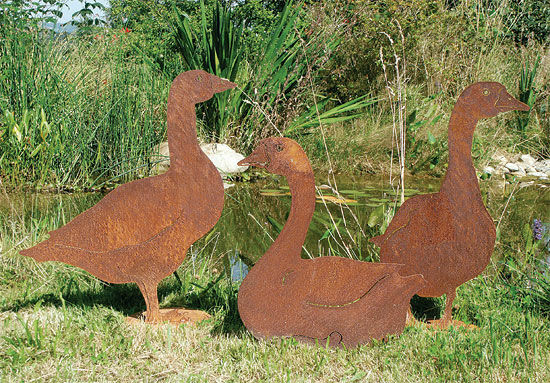 Garden stakes / silhouettes "Geese"