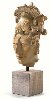 Maya Head Sculpture