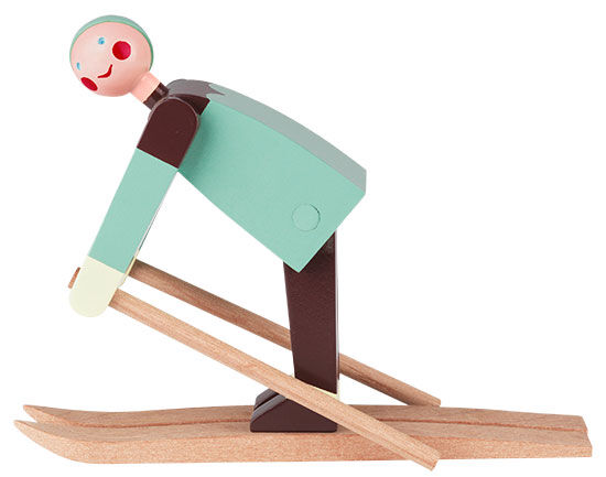 Holzfigur "Skiläufer Boje" von Kay Bojesen