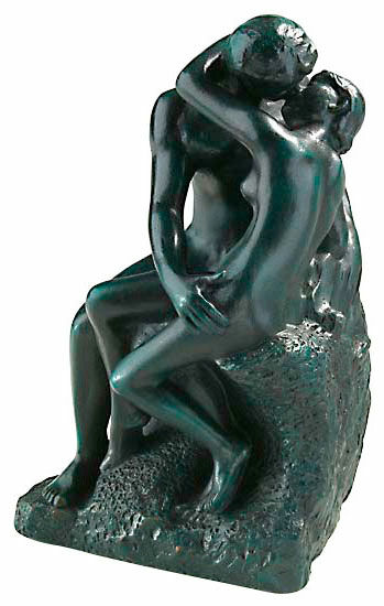 Skulptur "Der Kuss" (19 cm), Kunstguss von Auguste Rodin