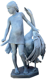 Skulptur "Leda" in Lebensgröße, Bronze