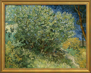 Picture "Lilac Bush" (1889), framed by Vincent van Gogh