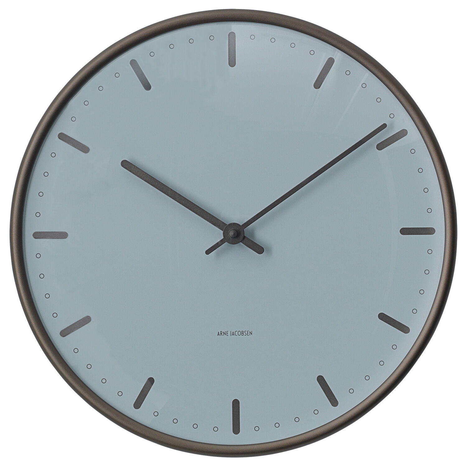 Wall clock "City Hall Royal" (small version, Ø 21 cm) by Arne Jacobsen