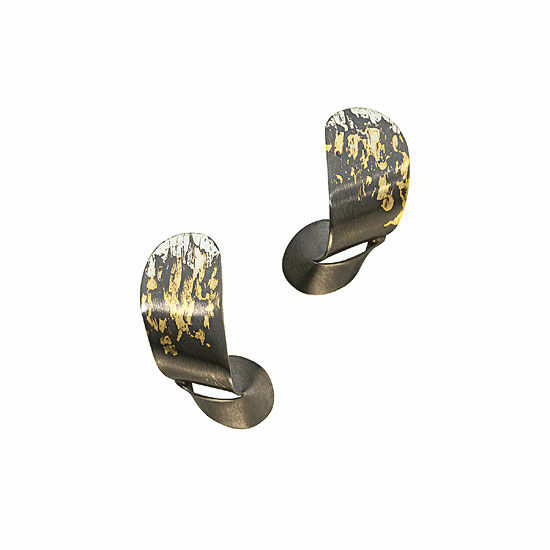 Stud earrings "Black Tiger" by Kreuchauff-Design