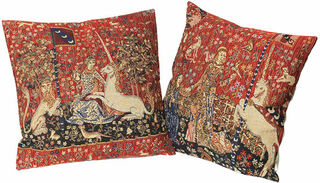 Set of 2 cushion covers "Lady with Unicorn"
