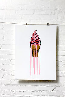Cuadro "Helado de purpurina rosa" (2015) de ELIOT theSuper