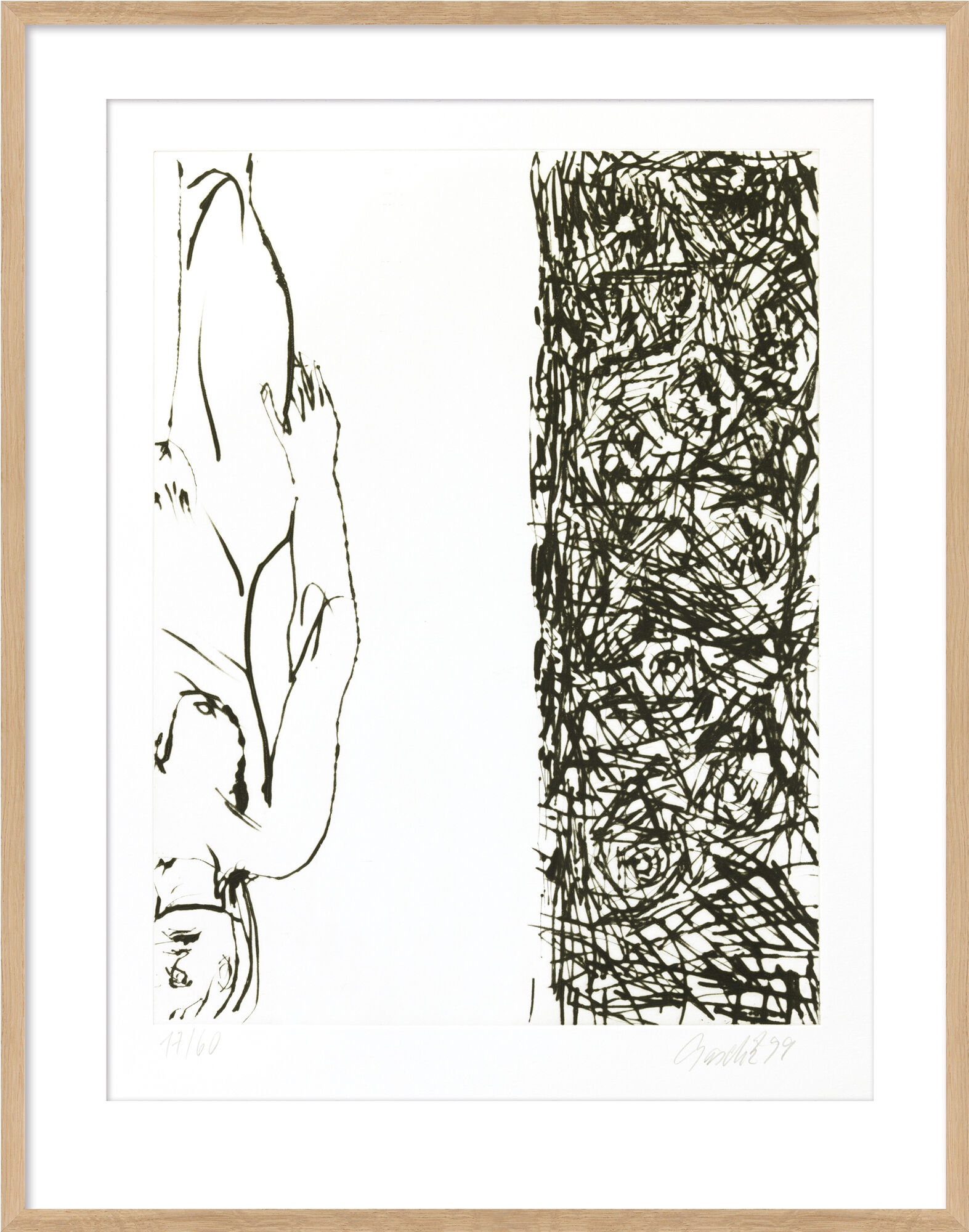 Tableau "Untitled I." du portfolio "Signs" (1999/2000) von Georg Baselitz