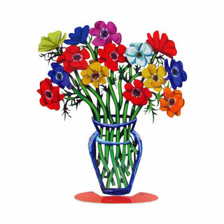 Doppelseitige Standskulptur "Poppies Vase" von David Gerstein
