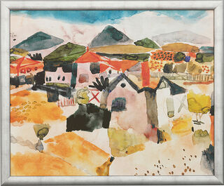 Bild "Ansicht von St. Germain" (1914), gerahmt von Paul Klee