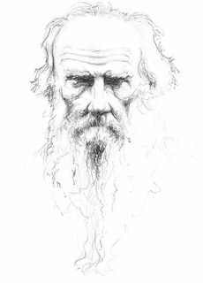Tableau "Lew Nikolajewitsch Tolstoi" (2010), non encadré