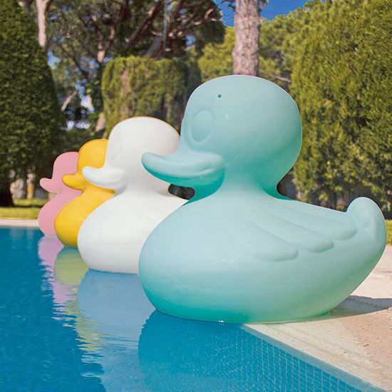 Snoerloze LED designlamp "Duck Lamp Yellow S" (binnen en buiten), dimbaar