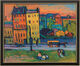 Billede "Huse i München" (1908), indrammet af Wassily Kandinsky