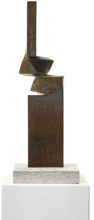 Skulptur "Vertical Development (Rust)" (2022) (Unikat), stål von Thomas Röthel