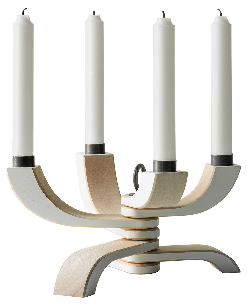 4-arm candle holder "Nordic Light" (flexible, without candles), white version by Design House Stockholm