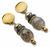 Boucles d'oreilles à pince "Perles Art Nouveau"