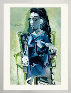 Picture "Jacqueline Sitting with a Cat" (1964), framed